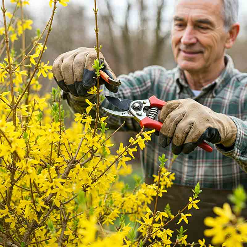 tailler forsythia avril